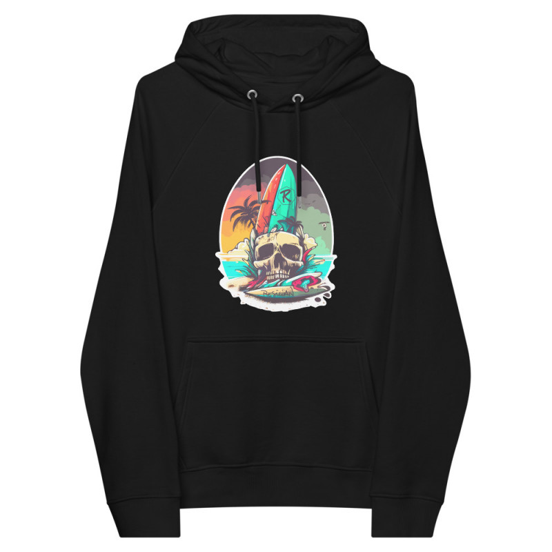 SURF SKULL UNISEX ECO HOODIE